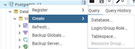 8 create postgres db