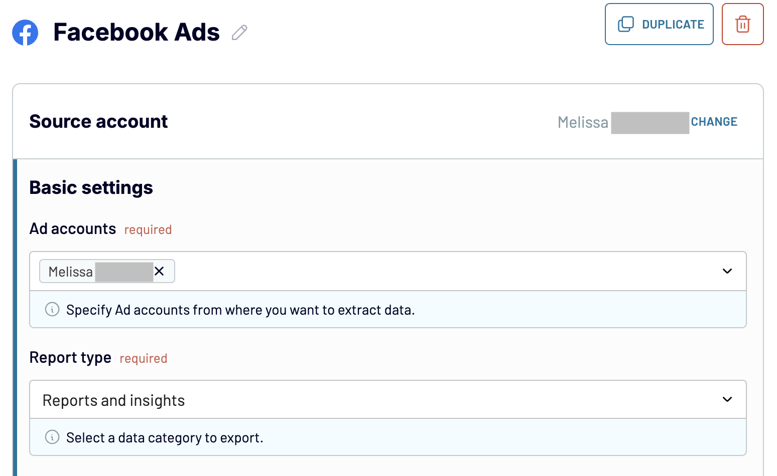 conectar la cuenta de Facebook Ads