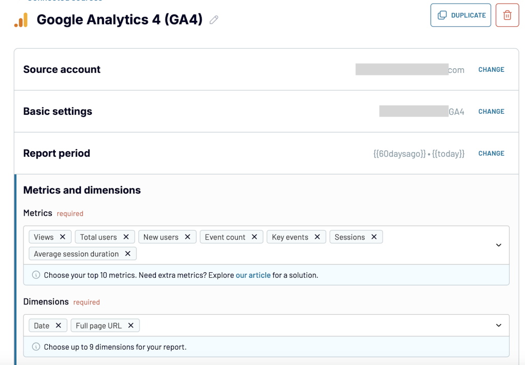 connect your Google Analytics account