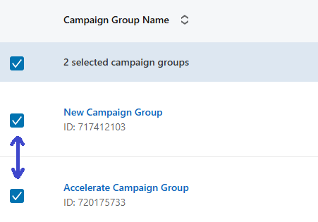 11 Campaign selection in LinkedIn Ads Manager