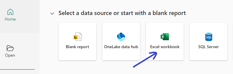 15 Selecting a data source in Power BI