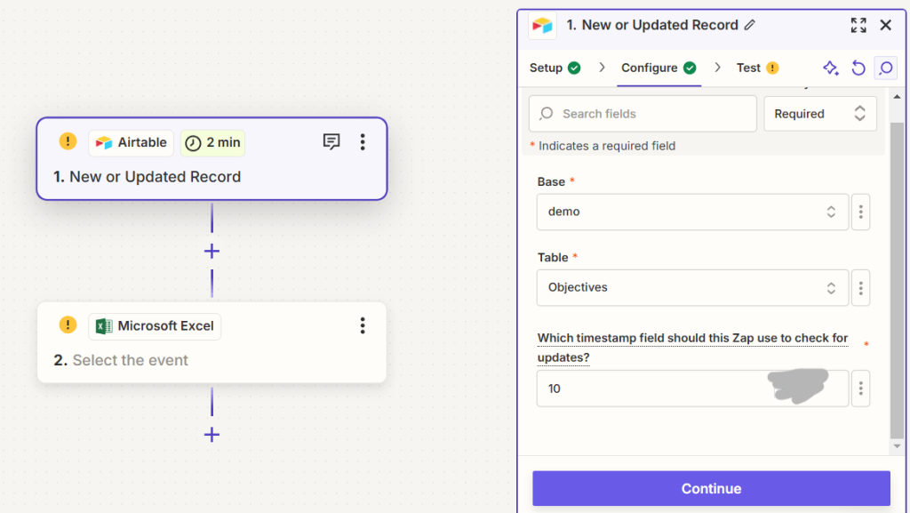15 choose airtable data