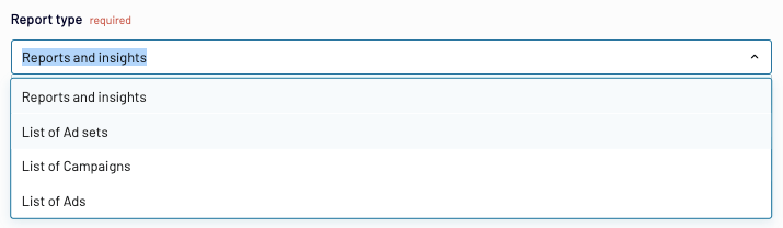 1 Extraction report type