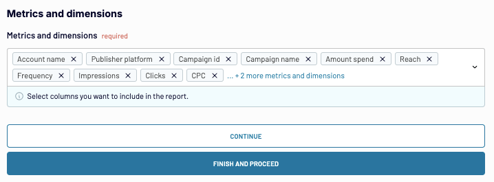 2 Report metrics