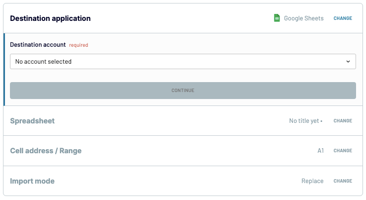 4 GoogleSheets destination