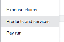 categorías de datos de Xero