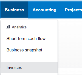 categorías de datos de Xero