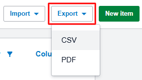 Botón de exportación