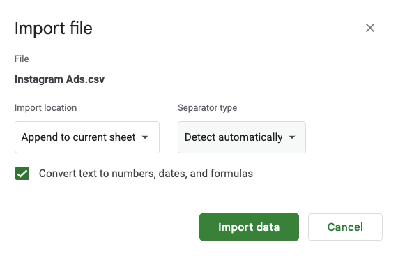 9 Import GoogleSheets