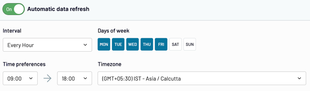 Figure 5.1.3. Automatic data refresh