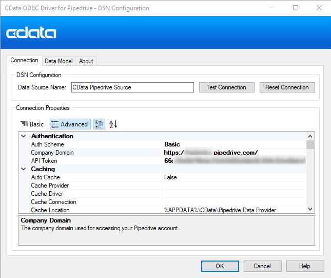 Figure 5.2.2. Configuring the ODBC driver