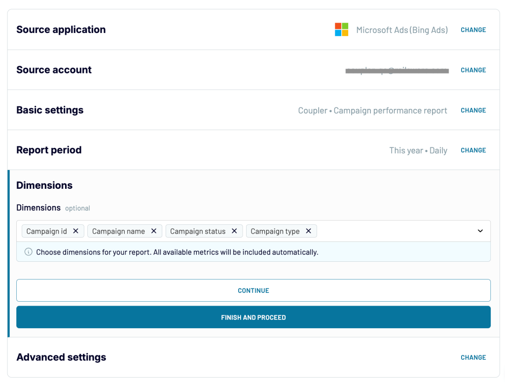 1 connect bing ads account to coupler
