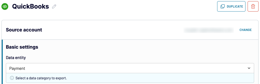 1. Setting up QuickBooks as the data source with Coupler.io