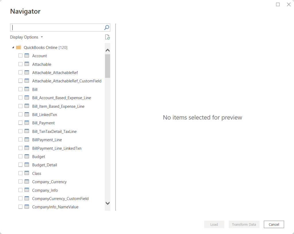 navigator dialog box
