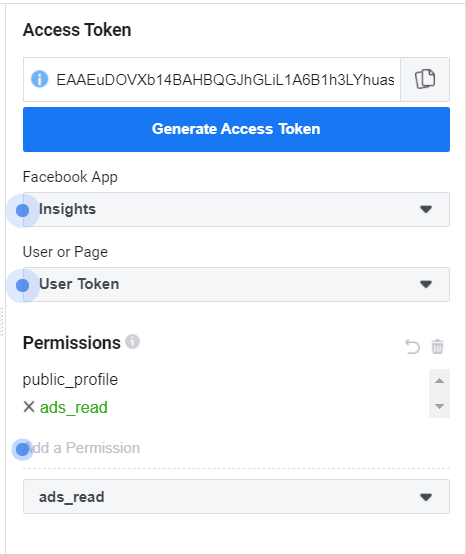 Facebook generate token
