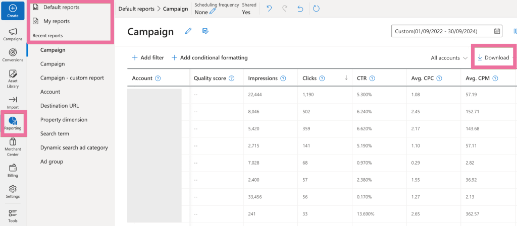 4 download bing ads data to csv copy
