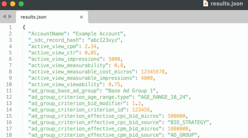 5 get google ads data in json