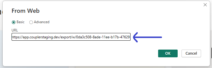 6 Power BI web integraion link