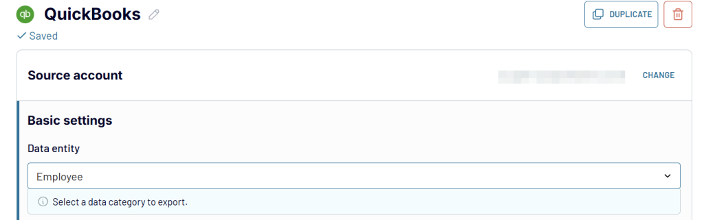 export employee from QuickBooks Coupler