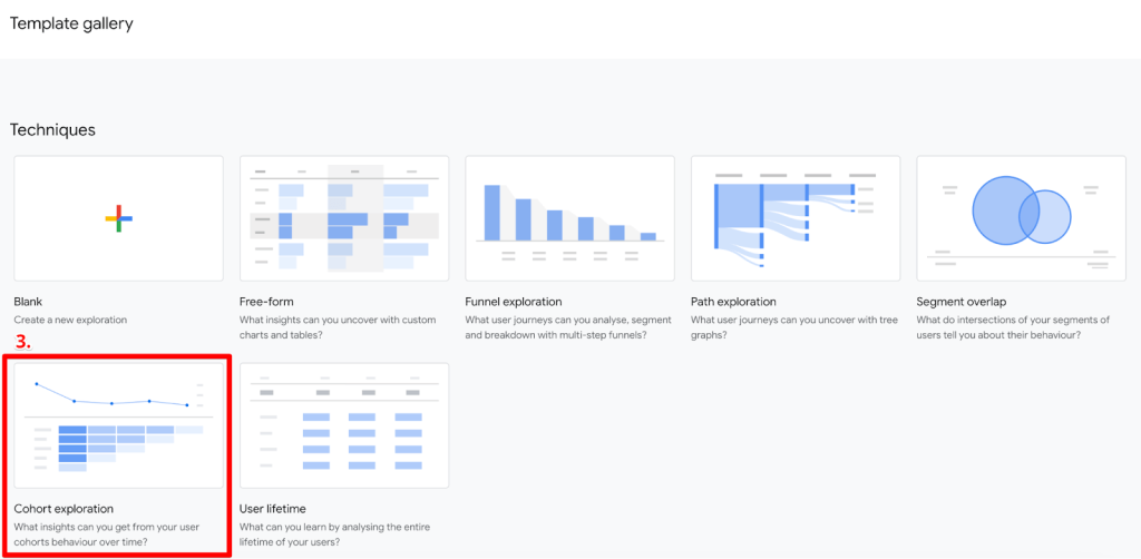 setup cohort exploration template