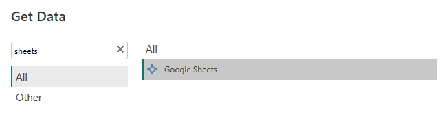 import from gsheets