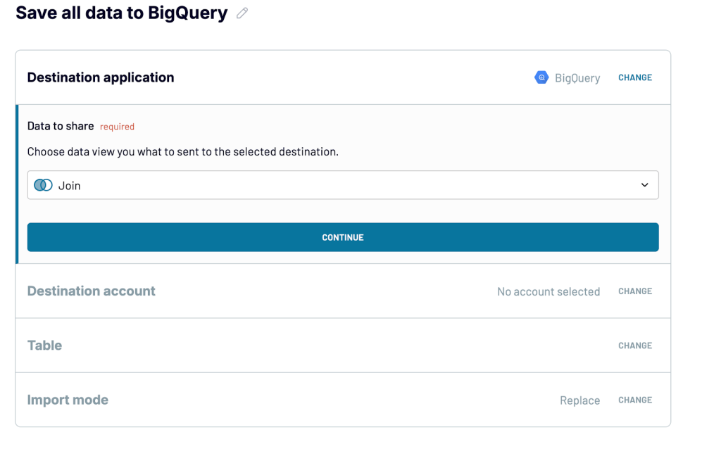 bigquery join data destination