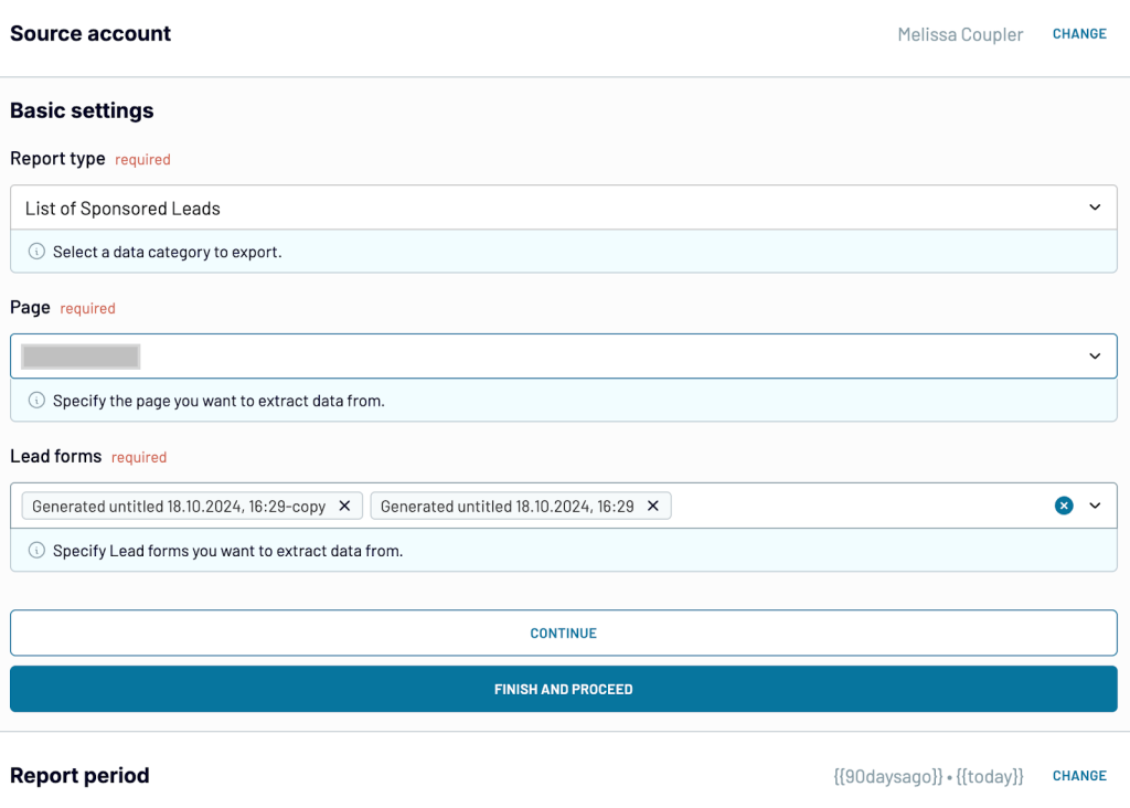 coupler dataflow export facebook ads leads