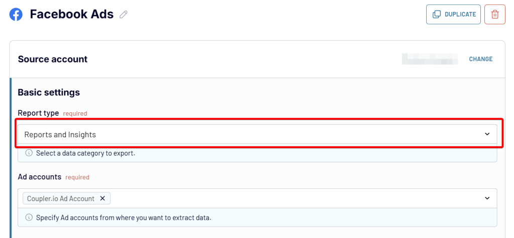 Facebook Ads reports and insights