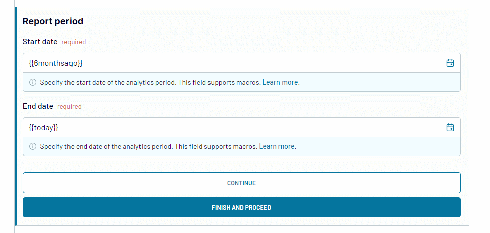 adjust report period