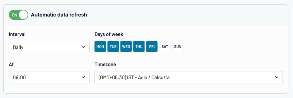 load and schedule updates