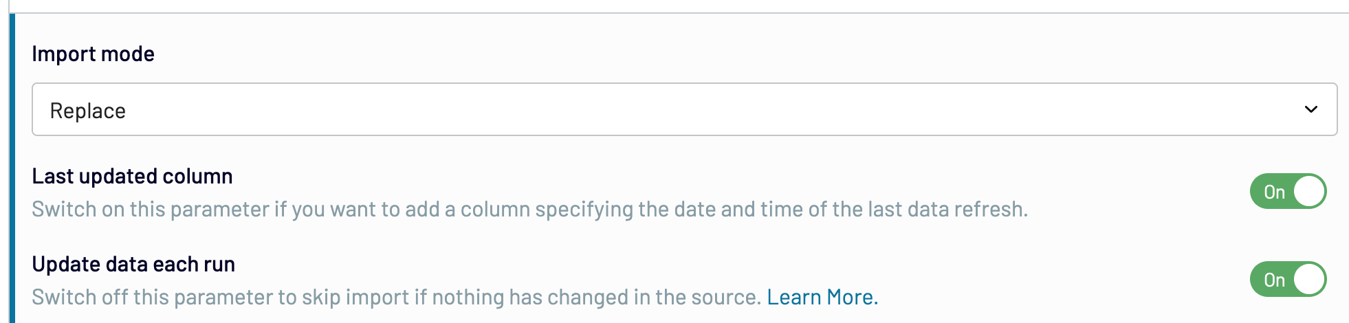 Import modes in Coupler.io