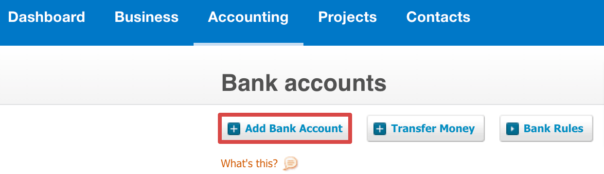 Adding a bank account to Xero