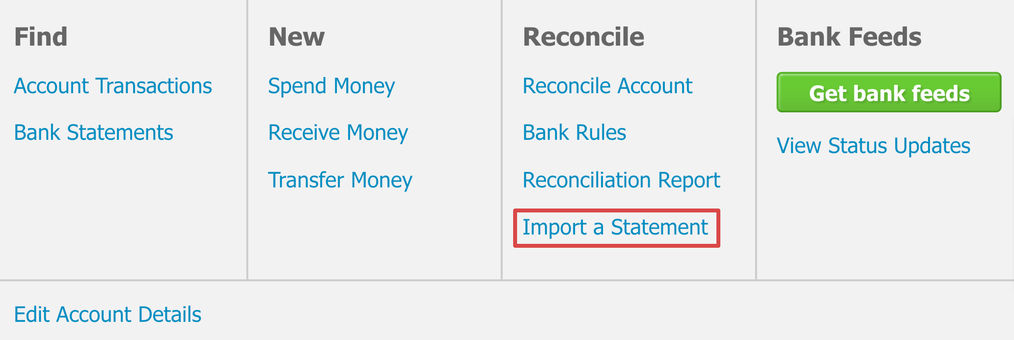 Importing missing statement lines in Xero