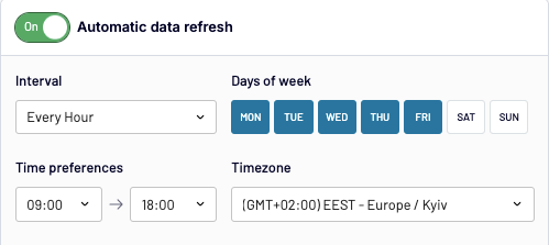 Automatic schedule