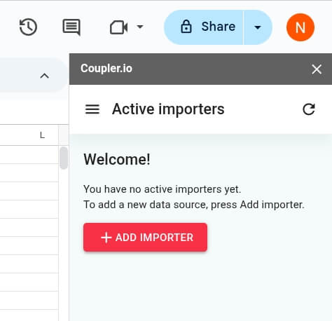 Google Sheets extension