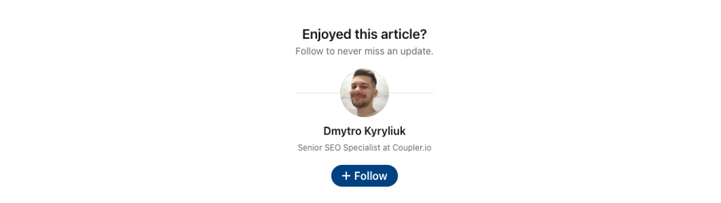 footer article linkedin example