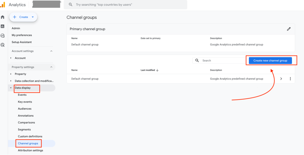 custom channel groups track ai traffic ga4