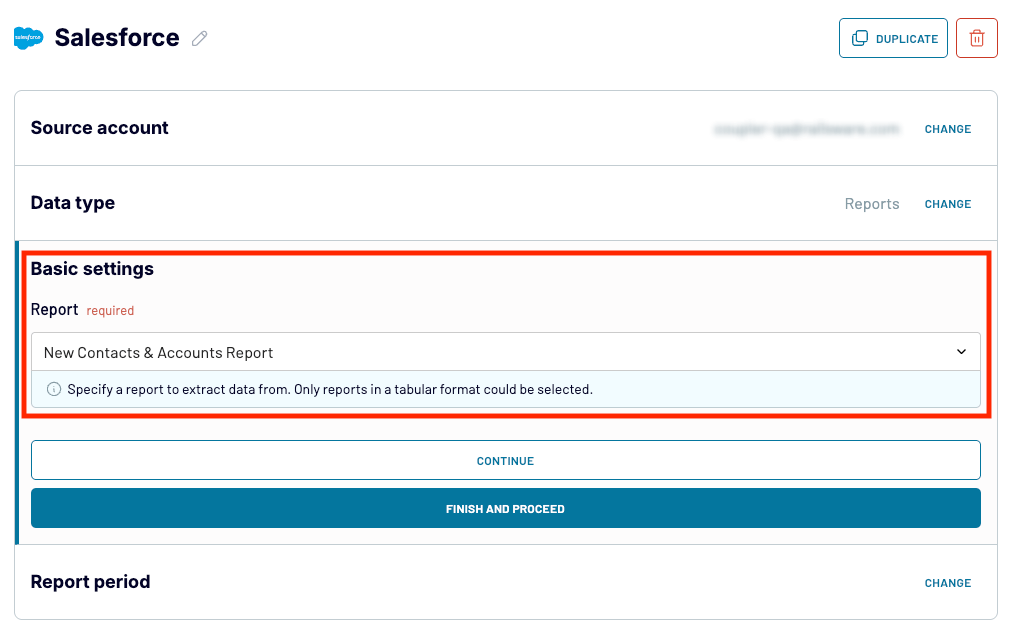 2 salesforce to excel choosing salesforce report to export