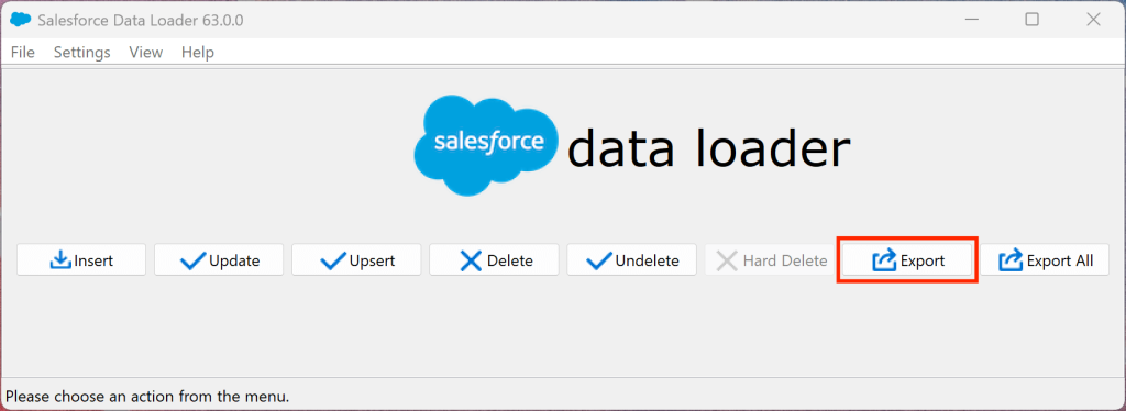 23 salesforce to excel starting export in data loader