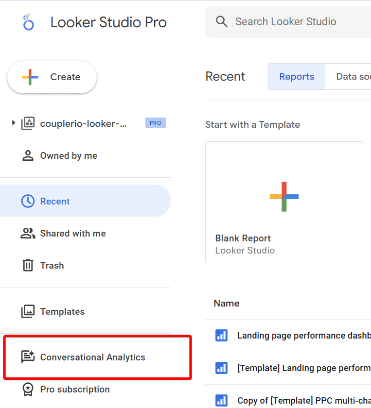 looker studio pro conversational analytics