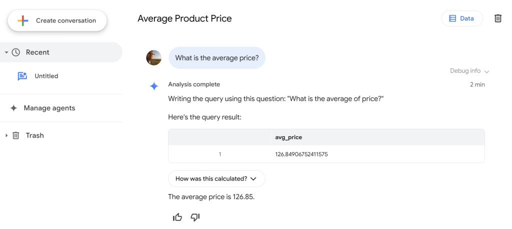 looker studio pro conversational analytics example