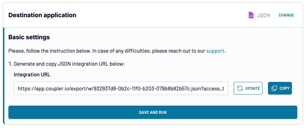 4 generate json url