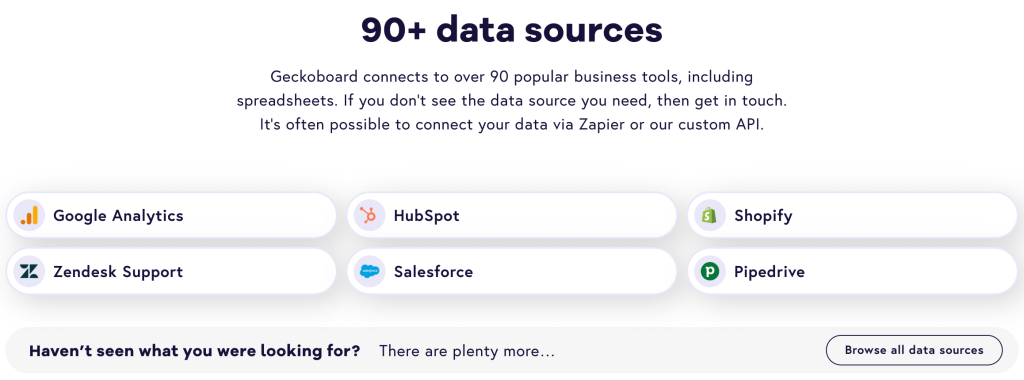 Geckoboard Data Sources Graphic