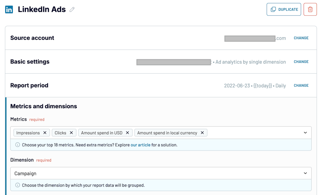 linkedin ads settings