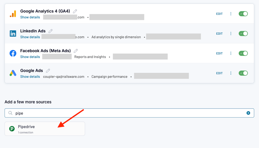 adding pipedrive