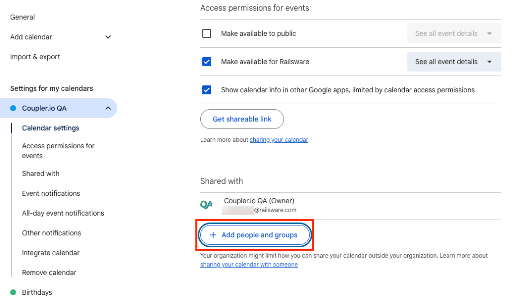 google calendar to json share google calendar