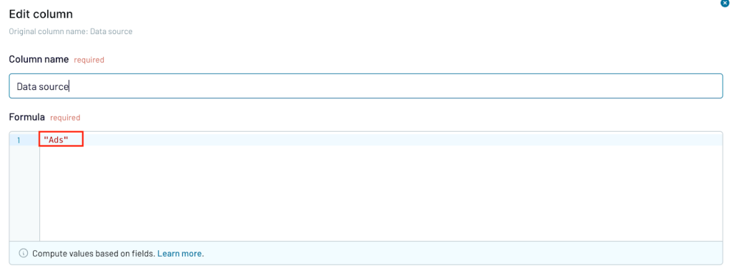 create custom columns