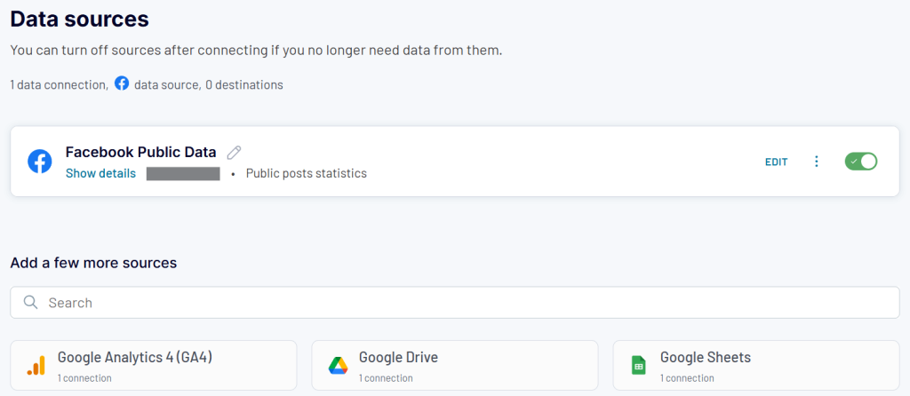 Different data sources in Coupler.io