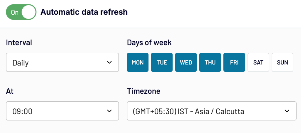 automated data refresh