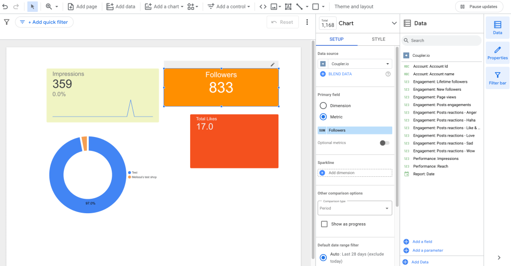 get data in looker studio